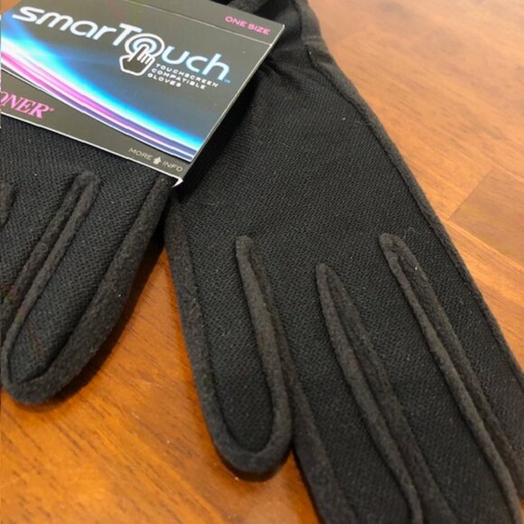 Isotoner Smartouch Women’s OS Black Gloves NWT - Picture 3 of 10